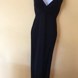Boohoo Womens Amie Wrap Top Off Shoulder Maxi Dress